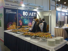 Шведский стол в честь 80-летия фирмы Kraftpowercon на выставке ExpoCoating, 18 февраля 2015